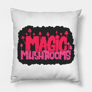 Magic Mushrooms - Psilocybin - Psychedelic Art Pillow