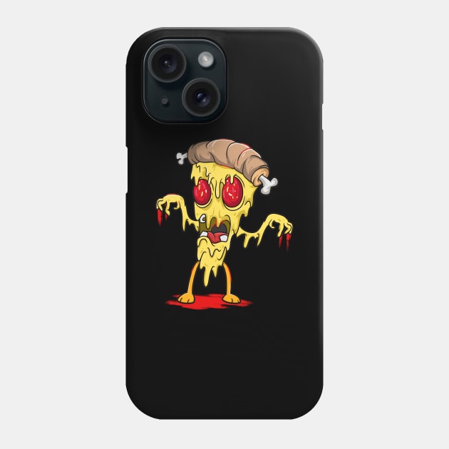 Cheesy Pizza Zombie Phone Case by Trendy Black Sheep