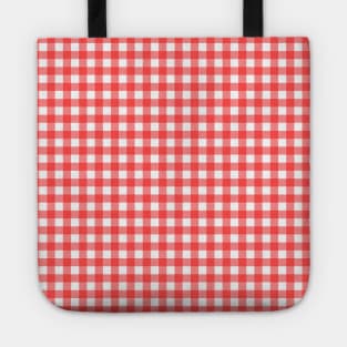 Red Plaid Checkers Tote