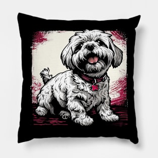 Retro Art Sarabi Dog Lover Pillow