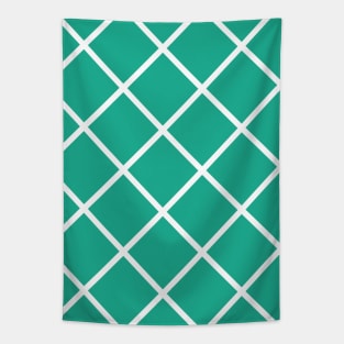 Turquoise Checkered Seamless Pattern 007#002 Tapestry