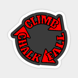 Chalk Climb Fall Repeat Magnet