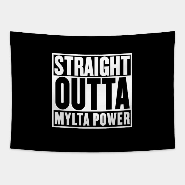 Straight Outta Mylta Power t-shirt Tapestry by mangobanana