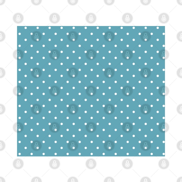 Teal Blue Mini Polka Dots Pattern by squeakyricardo