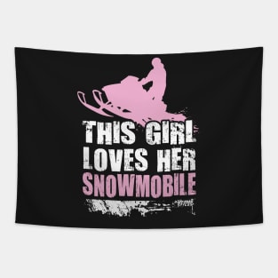 This Girl Loves Her Snowmobile Tapestry