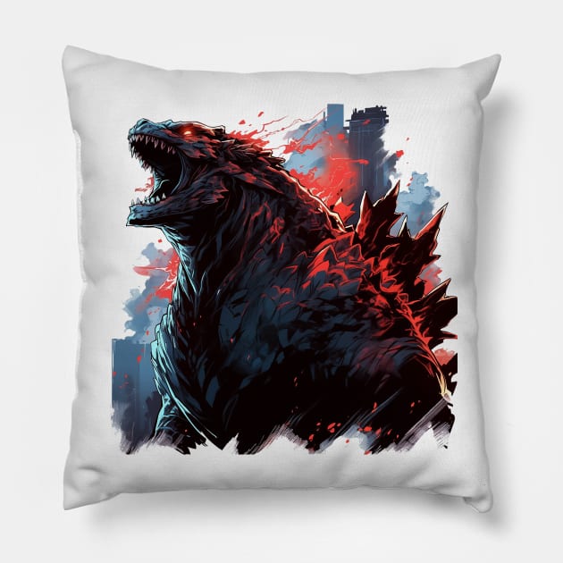 godzilla Pillow by piratesnow