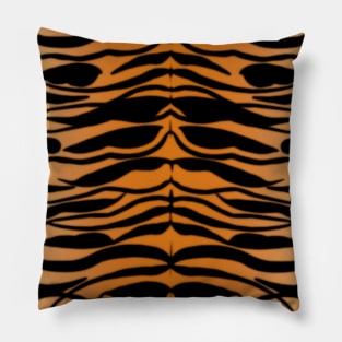 Tiger Skin Striped Pattern in Natural Colors Pillow