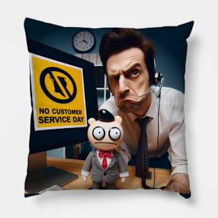 The Silent Service: A Whimsical Office Tale Pillow