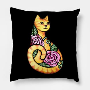 Orange Tabby Cat Pillow