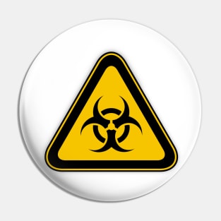 Bio Hazard Warning Graphic Pin