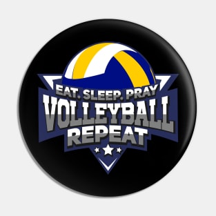 Eat Sleep Pray Volleyball Repeat - Sports Gift Pin