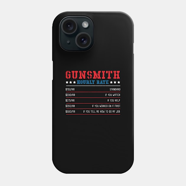 Gunsmith Hourly Rate Phone Case by Designs By Jnk5