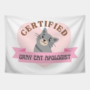 gray cat apologist Tapestry