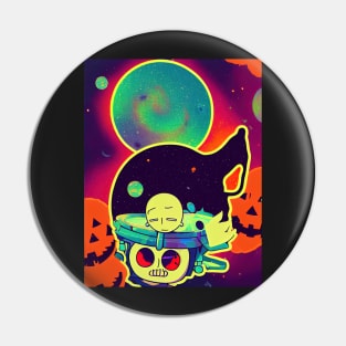 hallowen space human head robot Pin