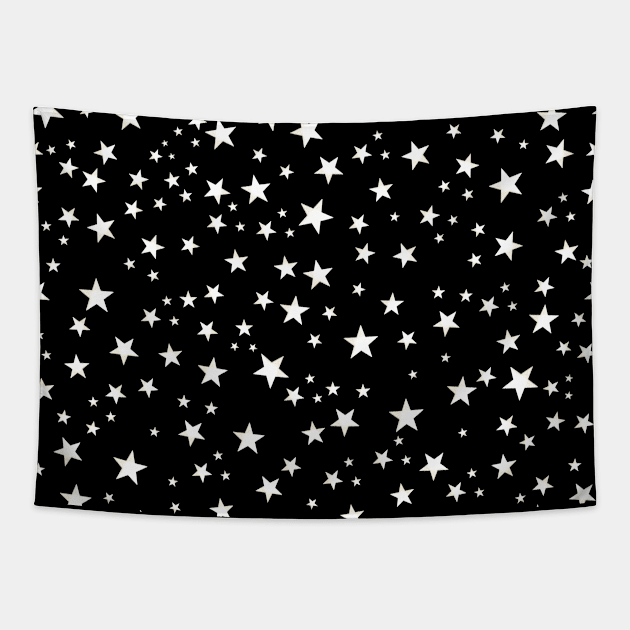 Shining golden and white colored stars Tapestry by GULSENGUNEL