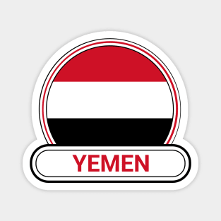 Yemen Country Badge - Yemen Flag Magnet