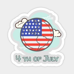 Happy independence day USA 4th July Magnet