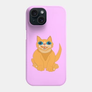 Red cat with blue eyes Phone Case