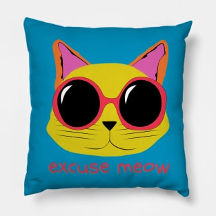 Excuse Meow Pillow