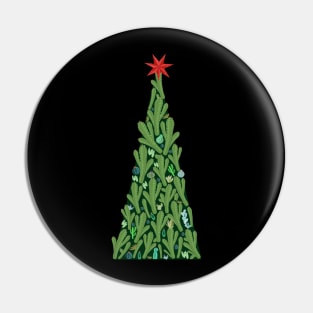 Christmas tree made of succulent and cactus. Pin
