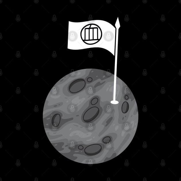 Mochimo flag on the Moon by Umami