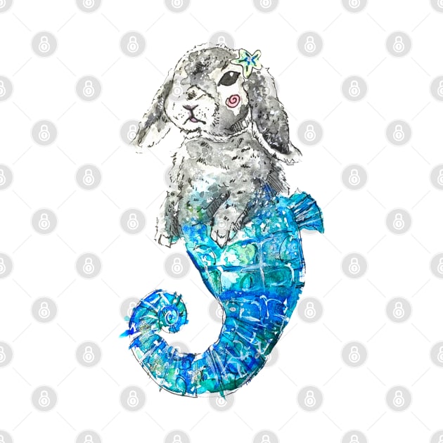 Seahorse Mermaid Bunny by aquabun