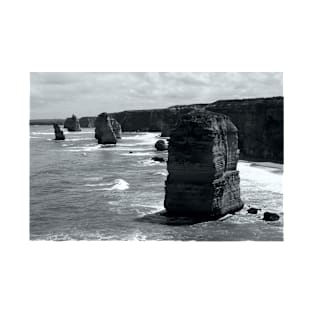 The Twelve Apostles in Black and White T-Shirt