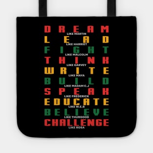 Black History Heroes, Civil Rights, Black leaders, Black lives Matter Tote