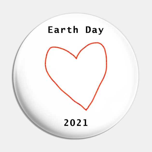 Red Heart Outline for Earth Day 2021 Pin by ellenhenryart