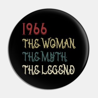 Vintage Retro 1966 Legend Gift 54th Birthday Womens Pin