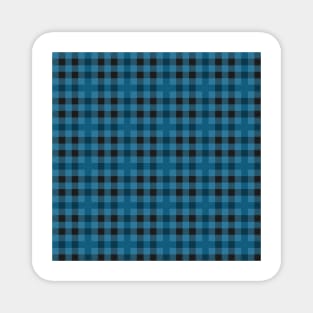 Blue Pixel Plaid Magnet