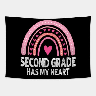 2nd Second Grade Has My Heart Rainbow Valentines Day Teacher Tapestry