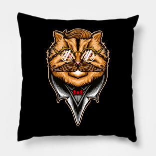 handsome cat illustration Pillow