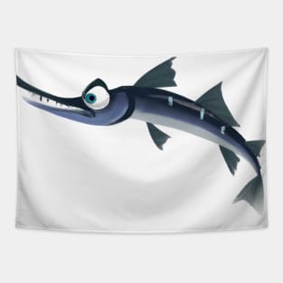 Cute Barracuda Drawing Tapestry