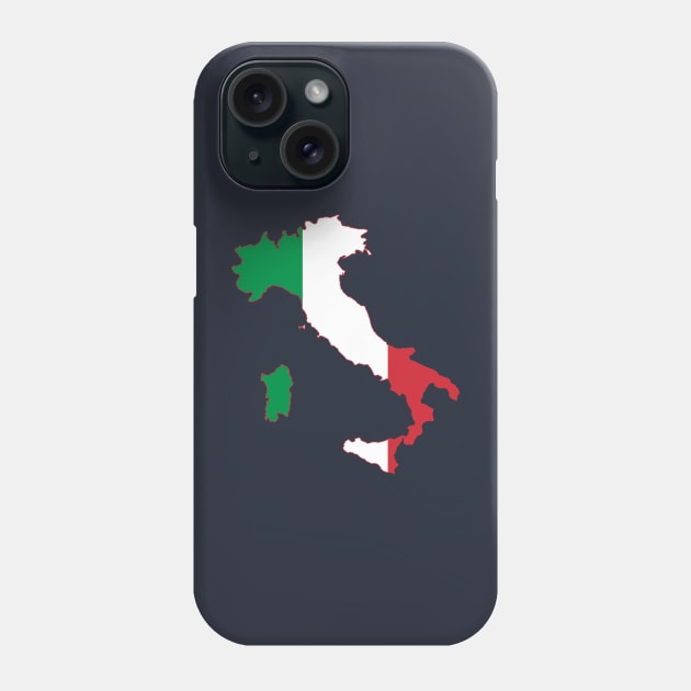 Italy Rugby Fan Bandiera d'Italia Flag Map Phone Case by taiche