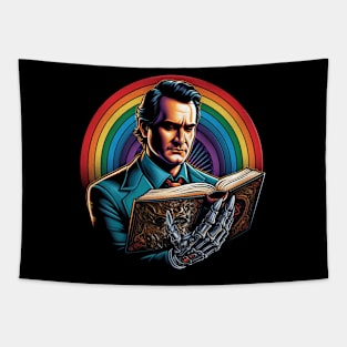 Robotic Man Rainbow Tapestry