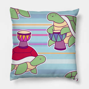 Djembe Turtle Pattern Pillow