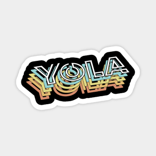 Yola Retro Typography Faded Style Magnet