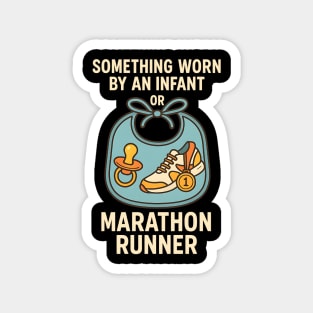 Bib Pun Design – Infant & Marathon Runner Humor Tee Magnet
