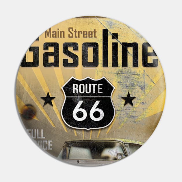 Route 66 Gasoline Pin by hardtbonez