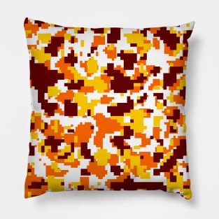 Yellow orange & white coffee camouflage Pillow