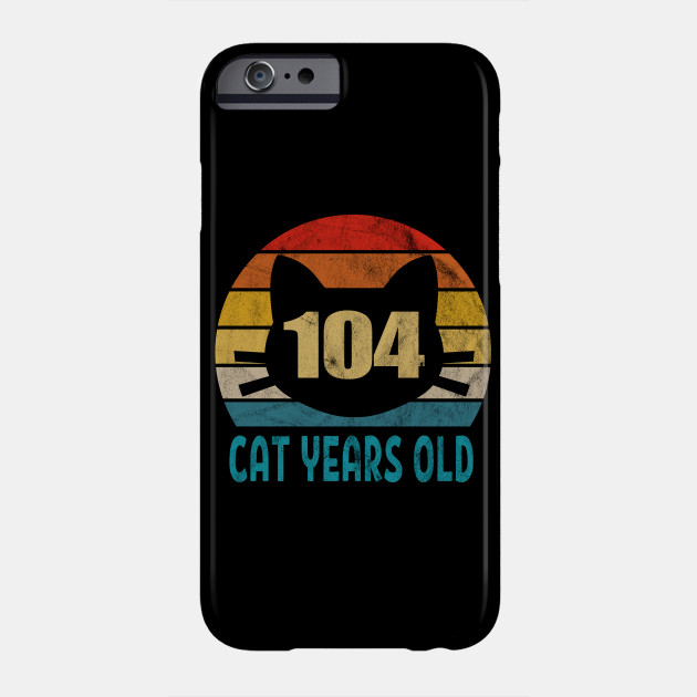 104 Cat Years Old Retro Style 22nd Birthday Gift Cat Lovers Love