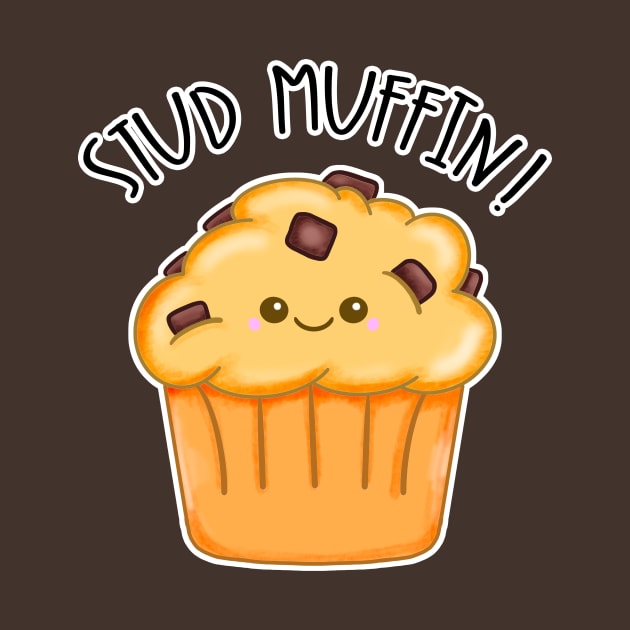 Kawaii Chocolate Chip Stud Muffin by bolincradleyart