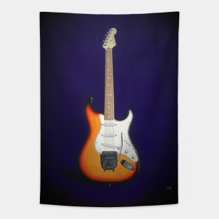 Electric Guitar Painting Tapestry