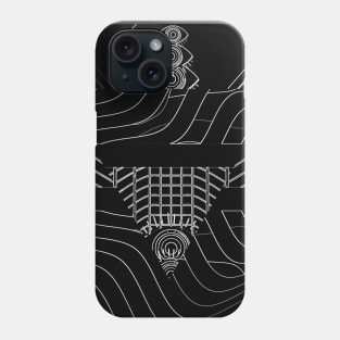 Black And White Geometric Eyes Pattern Phone Case