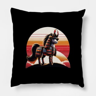 Pony Horse Samuraii Warrior Kawaii Chibi Cute Pillow