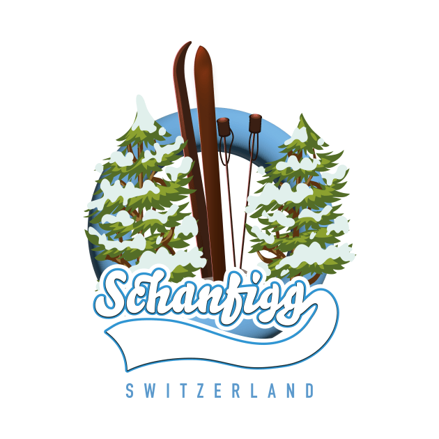 Schanfigg Switzerland ski logo by nickemporium1