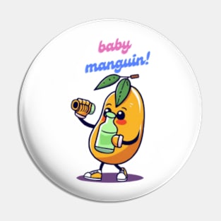 baby manguin, baby bottle, tender sticker Pin