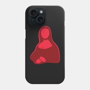 Minimal Cherry Red mona Lisa Phone Case