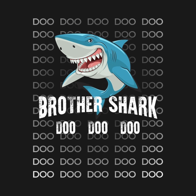 Brother Shark Shirt Doo Doo Matching Family Shark T-Shirt by Adamita
